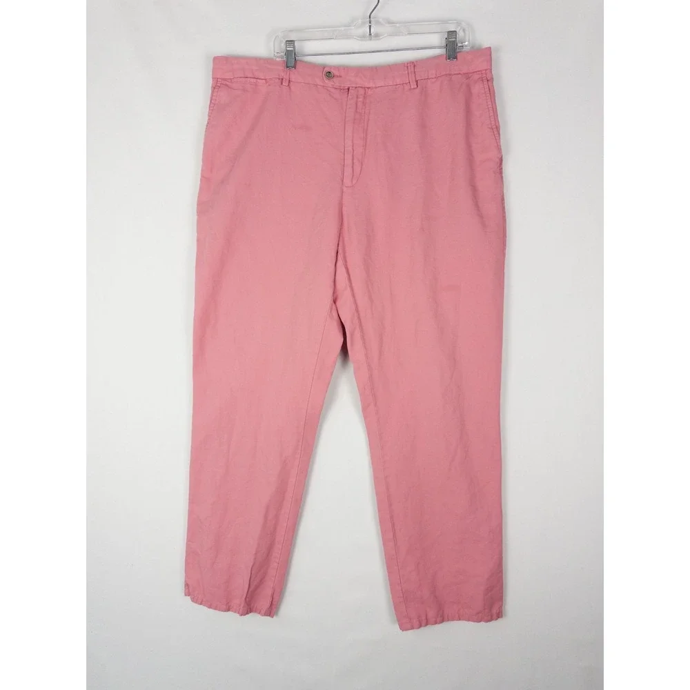 Peter Millar Crown Cool‎ Pants Mens 42 Pink Chino Pockets Soft Preppy Casual